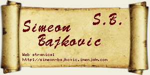 Simeon Bajković vizit kartica